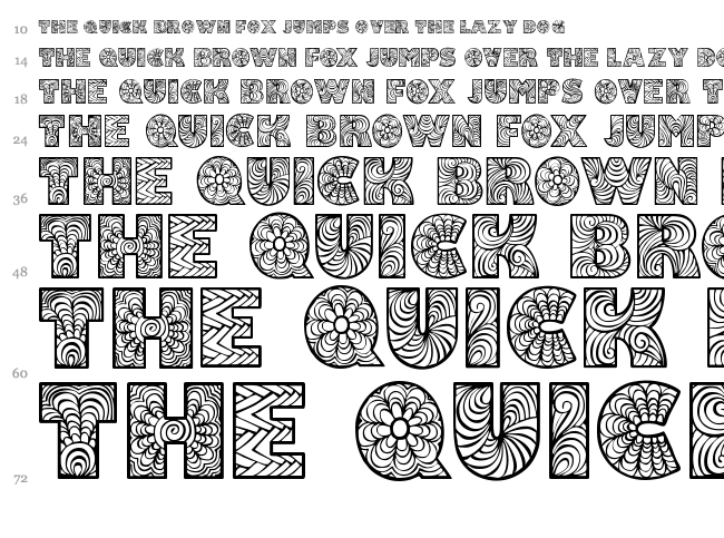 Fonix font waterfall